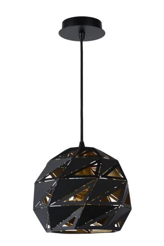 Светильник подвесной Malunga 21415/25/30 Lucide чёрный золотой 1 лампа, основание чёрное в стиле современный  фото 3